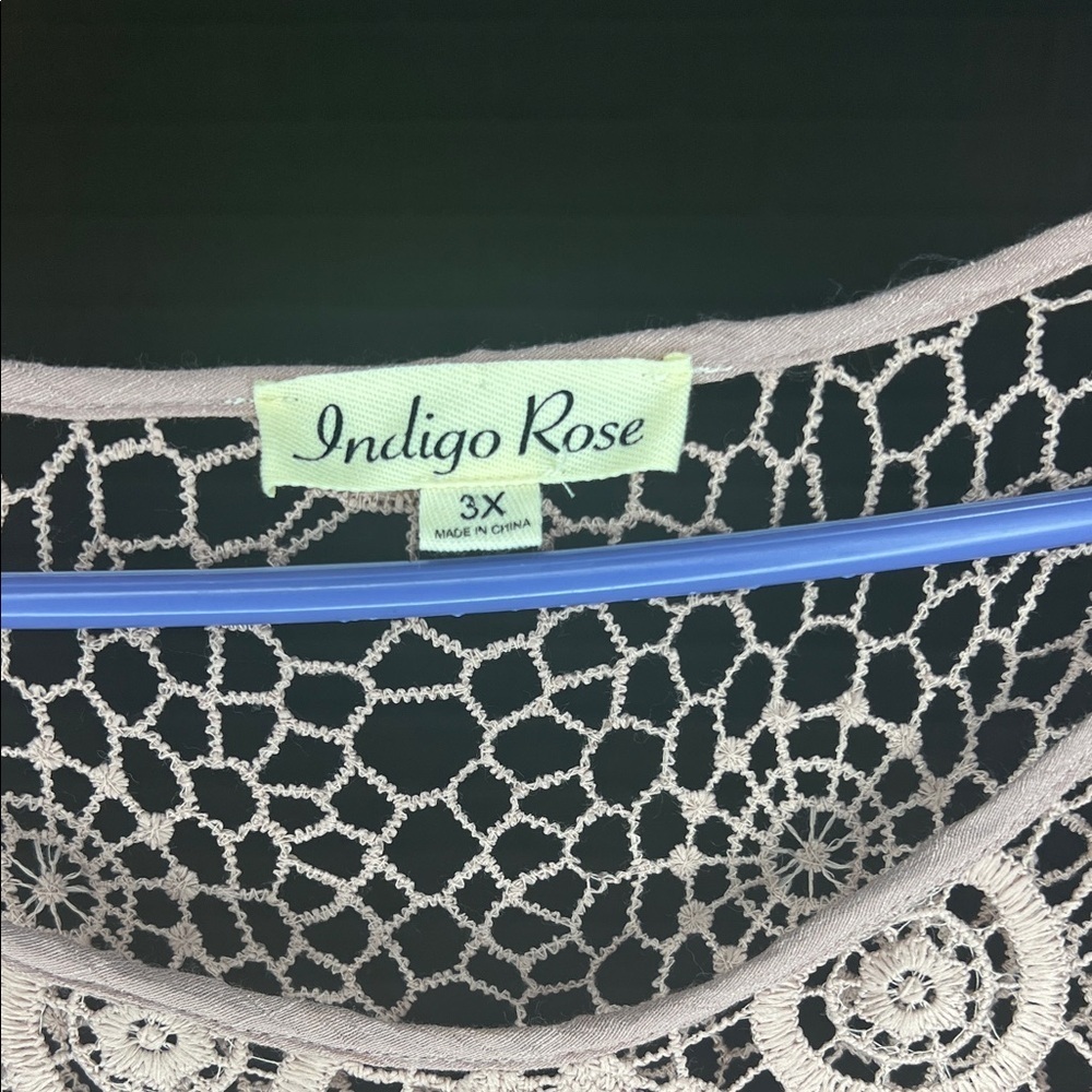 Indigo Rose Women's Long Sleeve Lace Dress in Mauve - Picture 3 of 3